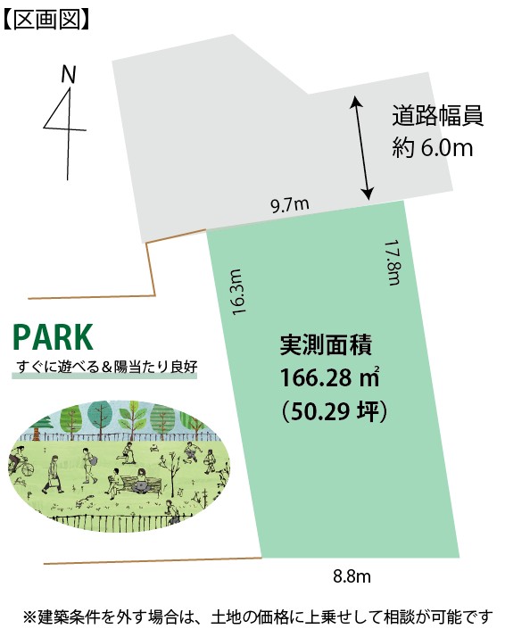 四街道市_和良比　建築条件付き売地　NO.20 スライダー