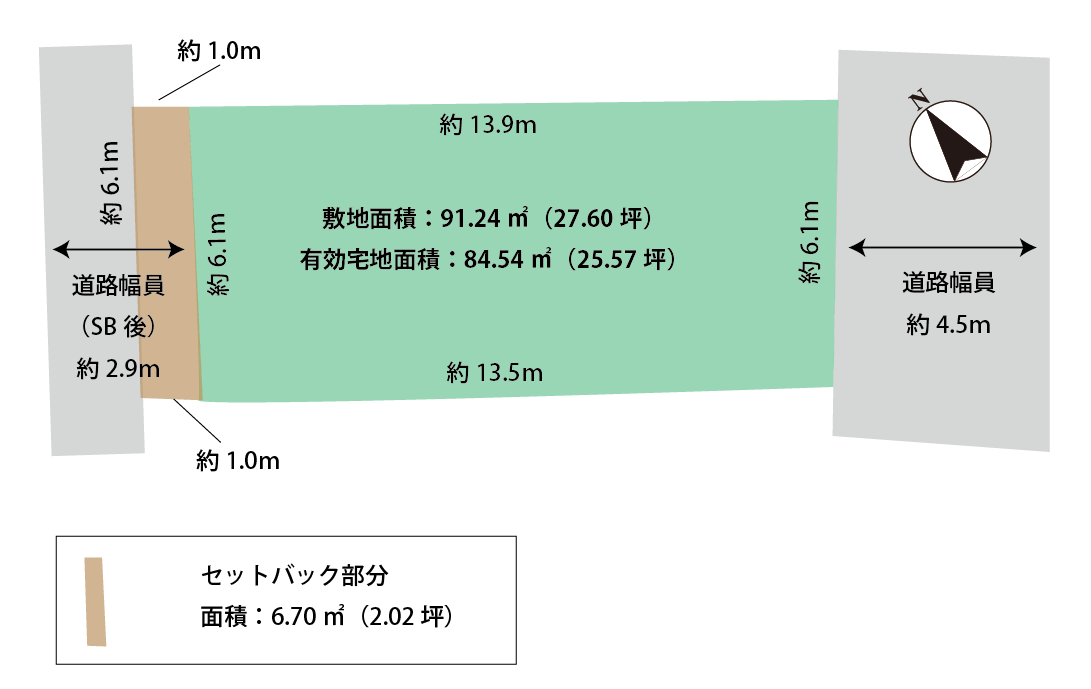 【新着物件】　千葉市花見川区＿幕張町３丁目　建築条件なし売地 アイチャッチ